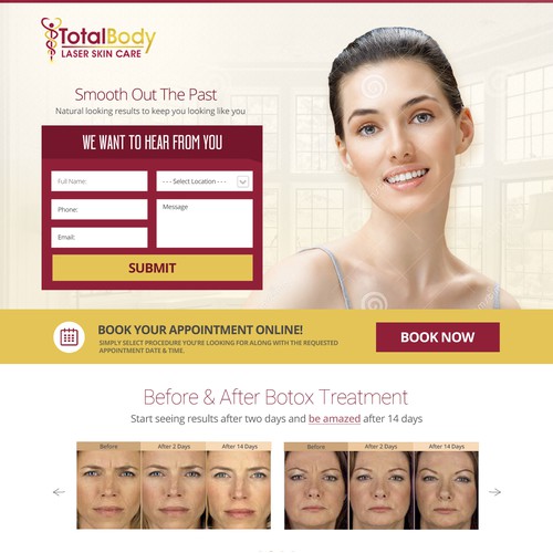 Landing page for Botox Treatment