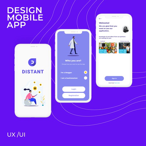Design mobile app  for influencers
