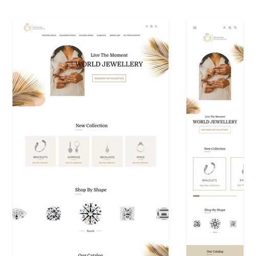 Design of Wedding Ring and Engagement Ring Website.