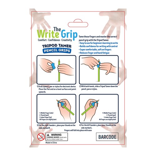 The Write Grip Tripod Tamer Pencil Grips Packaging