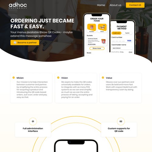 Landing page Design for Event Startup