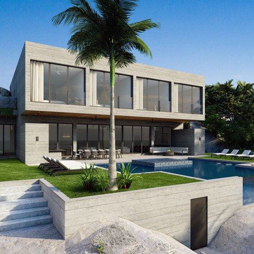 3D exterior visualization for the villa