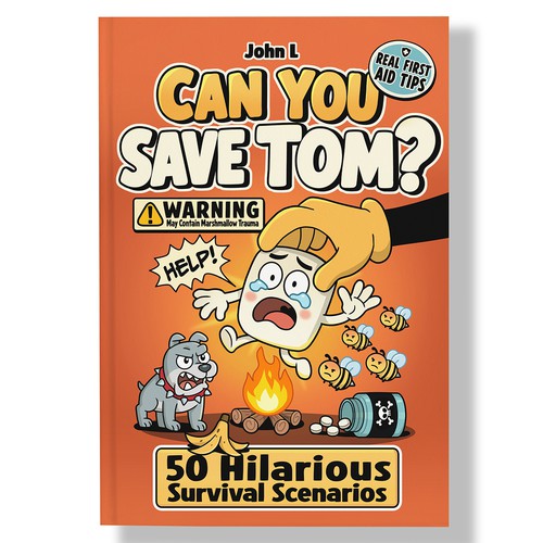 Playful Illustrated Book Cover with Strong Visual Impact