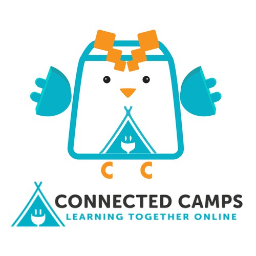 Owl mascot for an online camp