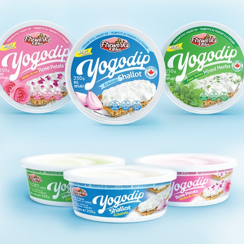 Greek yogurt labels design