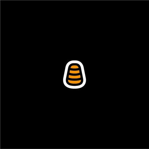 Abstract and minimal hive logo.