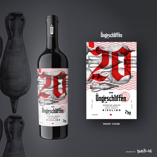 Wine label design - Ungeschliffen