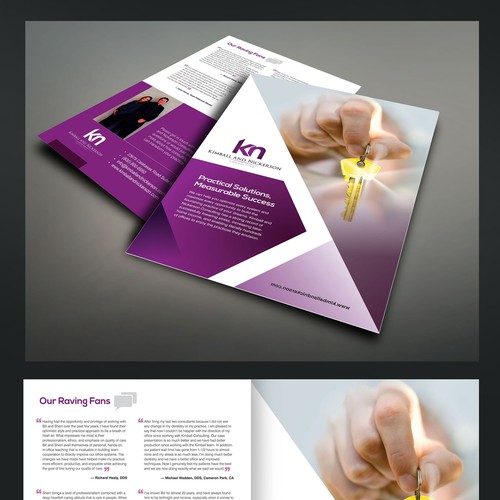 Create a brochure for a dental practice management consultant