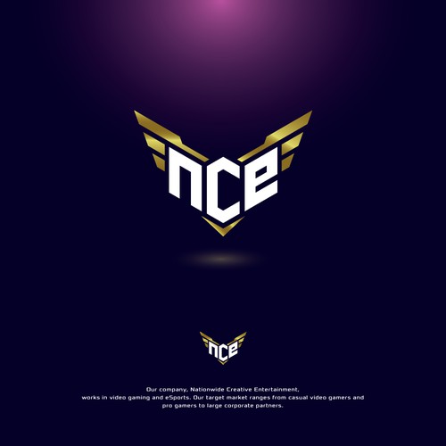 NCE wordmark logo design