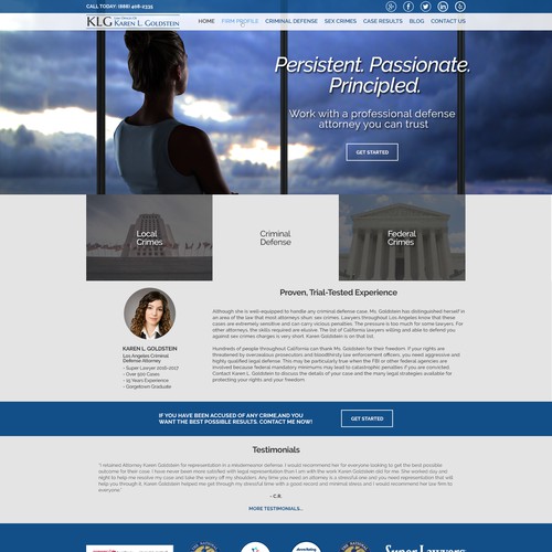 New Home Page Design for Law Firm