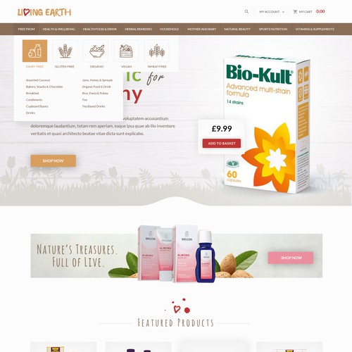 Living Earth New e-commerce website