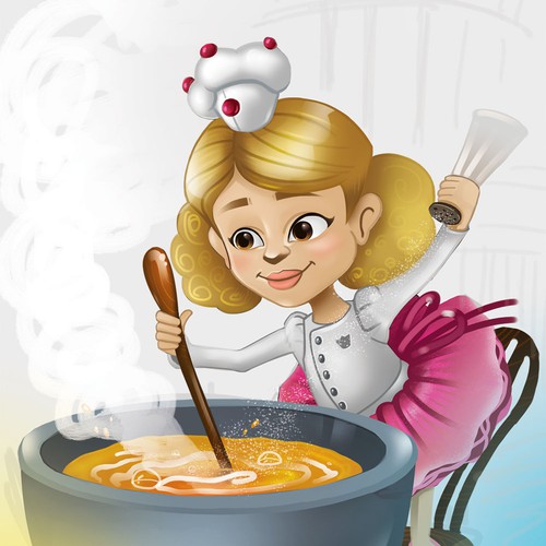 "Princess Soup" children's book cover design