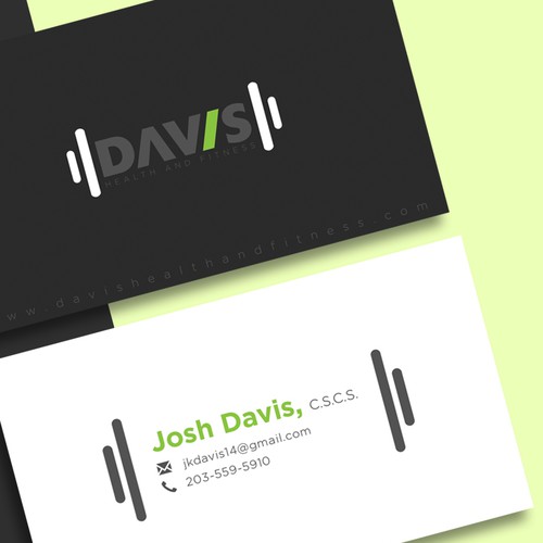 Logo + business card design for DavisHealthAndFitness.com