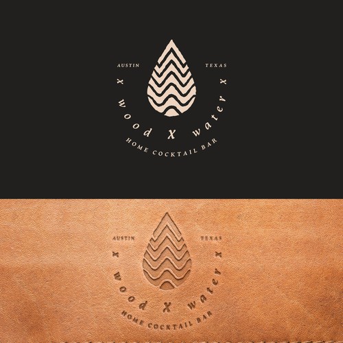 WxW wood x water diseño de logotipo