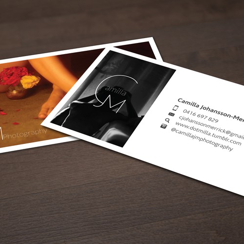 create a business card for photographer