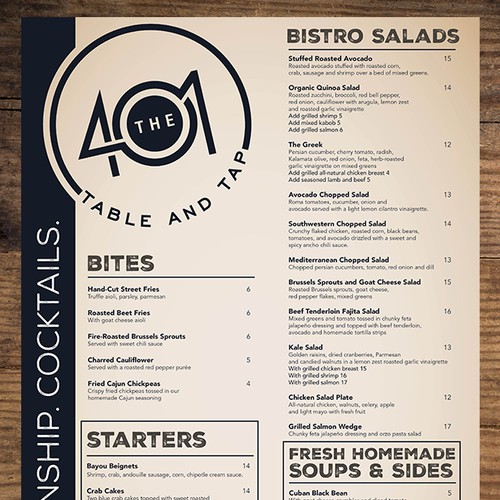 Menu Design 401 