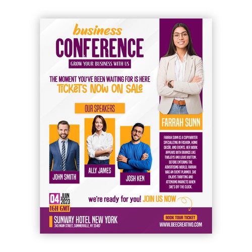 modern business event flyer