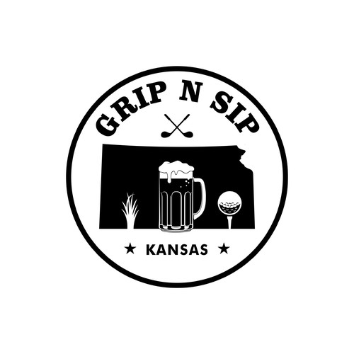 GRIP N SIP logo design 