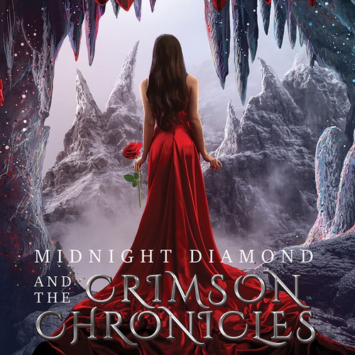 Fantasy romance book cover design.