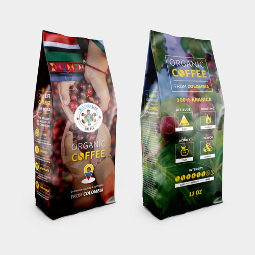 Coffee Packaging Design for Non-Profit