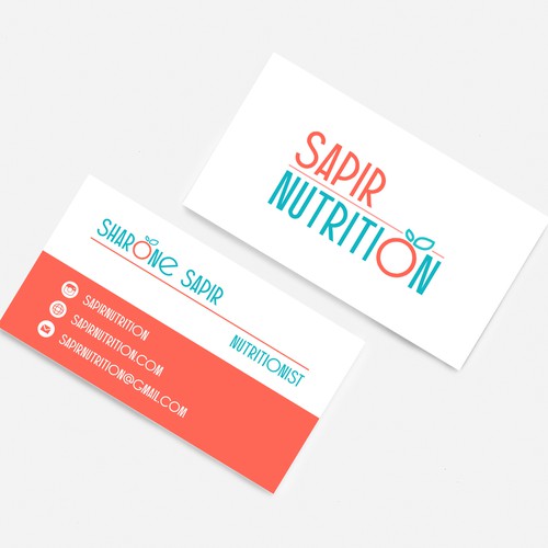 Business card for a nutritionist