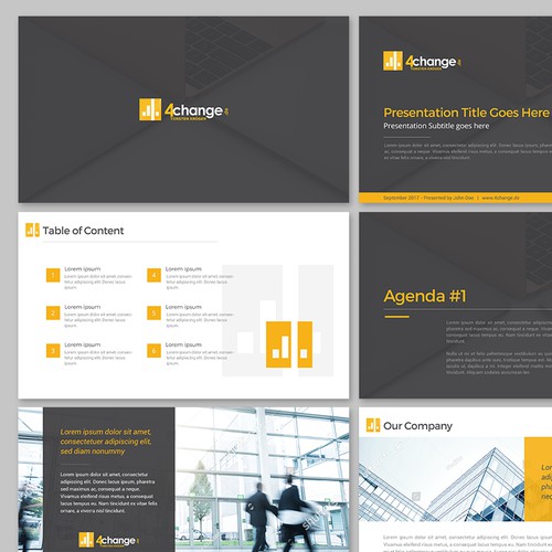 Powerpoint template for 4change.de