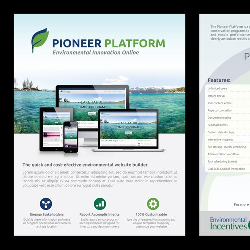 New Environmental Website Builder - 2-Page Promotional Flyer Needed!