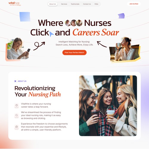 Landing page for Travel Nurse Staffing