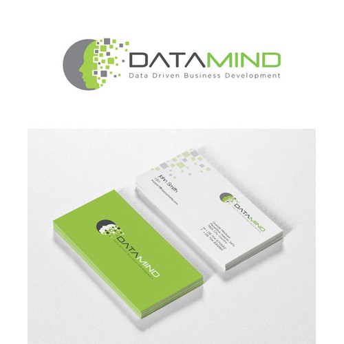 Minimalist logo for Datamind:  Artificial Intelligence and business dev Financial Services/ tech