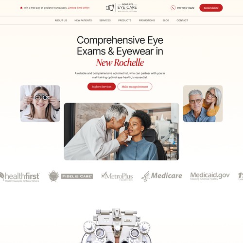Eyecare Clinic Website Design And WordPress Development