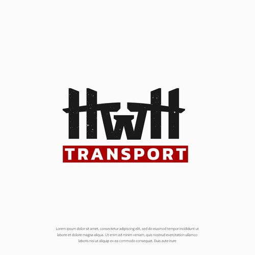 dynamic logo for trucking company HWH Transport (HIGH WIDE HEAVY)