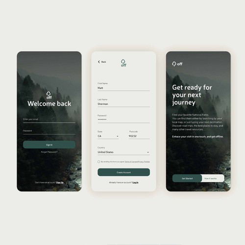 Off Road App UX/UI