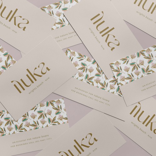 Logo design and business card design for a holiday rental.