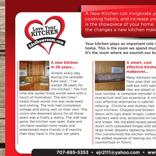 6x9 Postcard for Kitchen Contractor