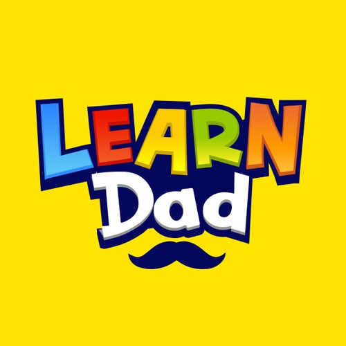 Fun Logo for a Learn Dad Podcast