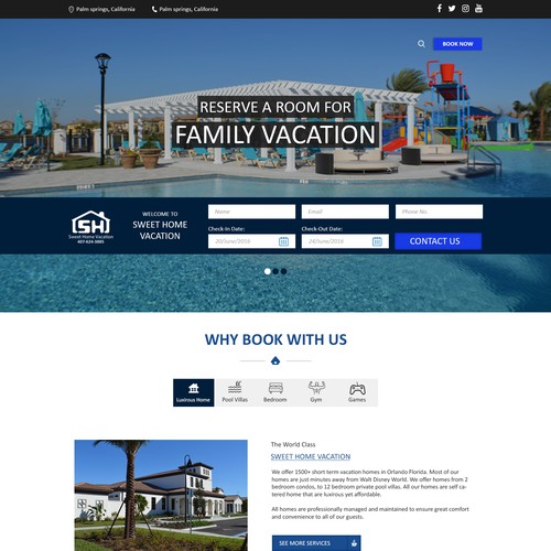 Web Page Design for Hotel/Resort