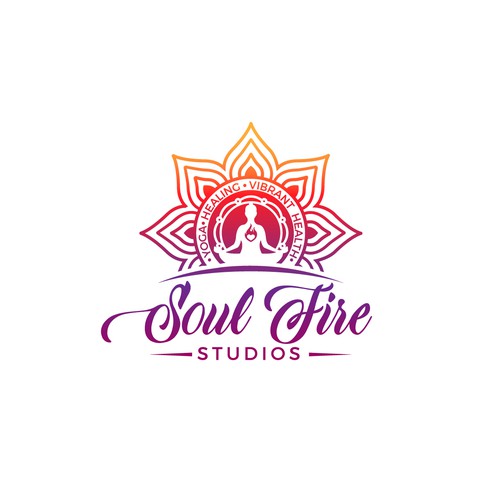 Logo and branding for a yoga studio.