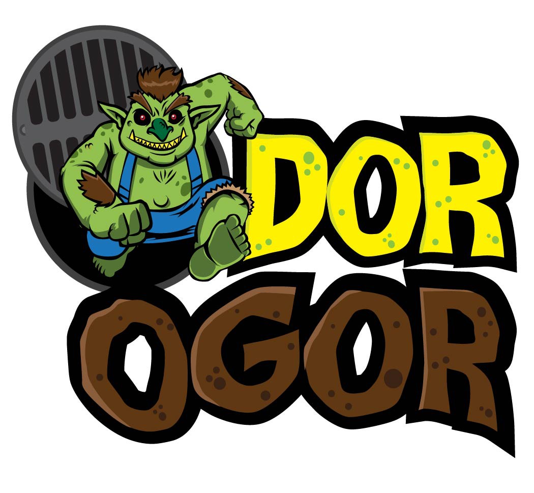 OdorOgor Character - Smelly Guy to Represent a Product That Gets Rid of Wastewater Smells