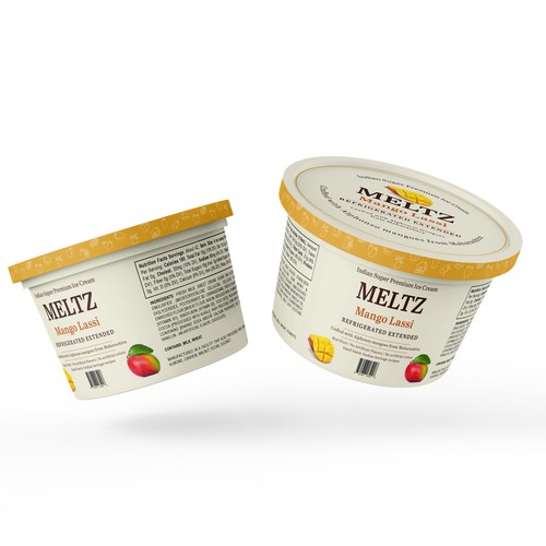 Label and packaging design for a premium Ice cream