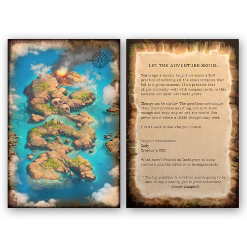 Treasure Map Postcard