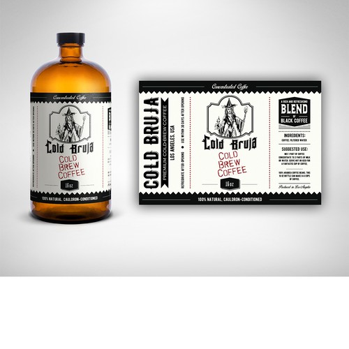 Cold Brew Coffee Logo and Label Design 