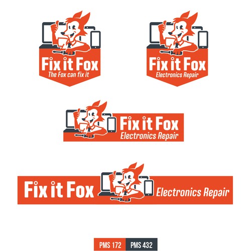 A friendly and distinctive logo for a business of technological repairs