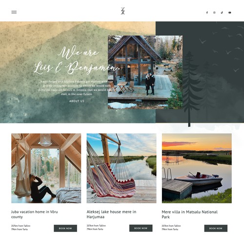 elegant and creative travel website