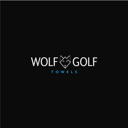 wolf golf towel