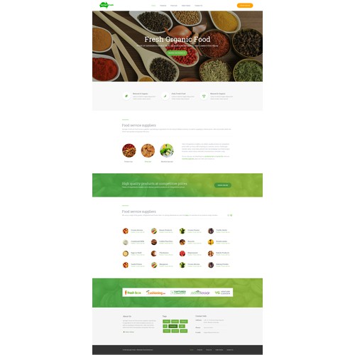 Fresh Organic Food website design