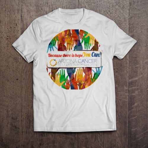 Create hip modern fun t-shirt design Arizona Cancer Fundation For Children