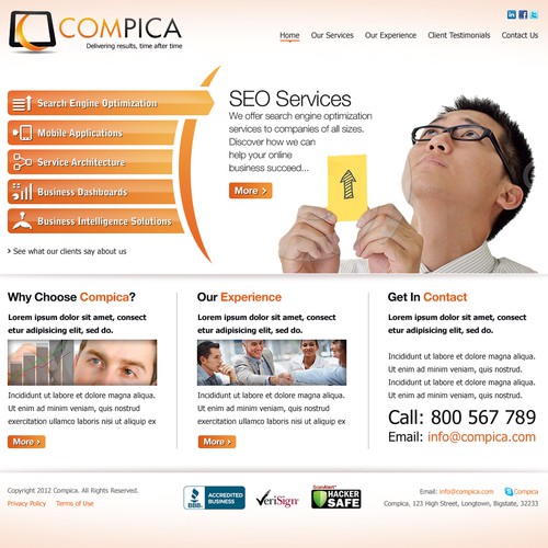 New website design wanted for Compica