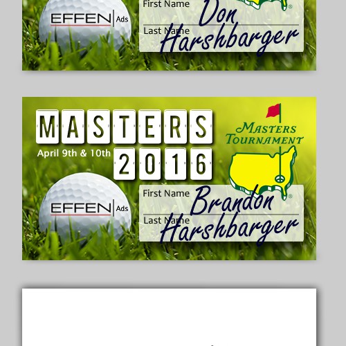 Golf card design