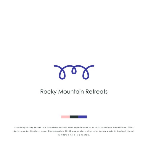 Logo Design for Rocky Mountain Retreats
