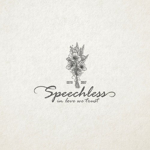 Logo concept design for Speechless bouquet maker 